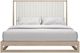 Caracole® Classic Pinstripe Almond Milk/Sun Drenched Oak King Panel Bed-1