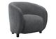 Monarch Specialties Inc. Dark Grey 30" Rounded Barrel-Back Accent Chair with Black Legs-0