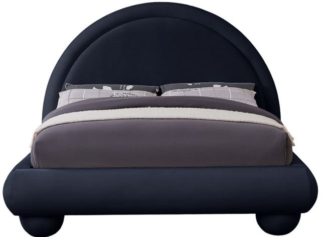 Meridian Furniture Madrid Navy Velvet King Upholstered Panel Bed-1