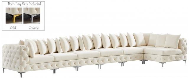 Meridian Furniture Tremblay 7-Piece Cream Upholstered Modular Sectional-0