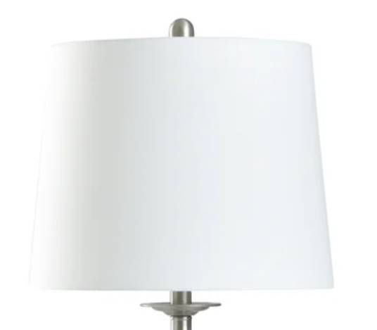 StyleCraft 31" Clear Brushed Steel Table Lamp -1
