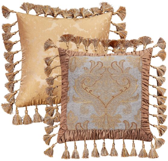 Michael Amini® Elizabeth 12-Piece Aqua Queen Comforter Set-3