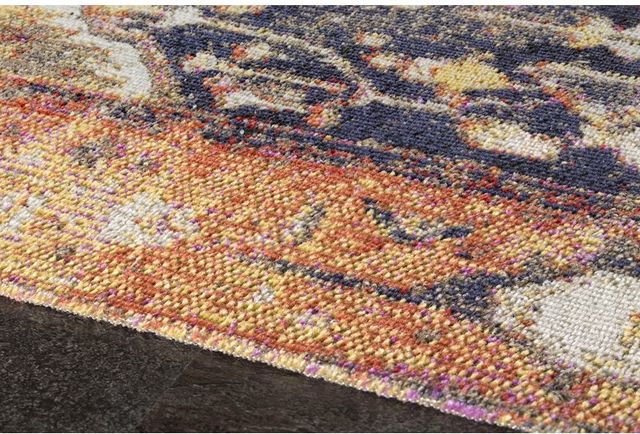 Kalora Interiors Sara Orange Grey 2'0" x 3'7" Rug-2