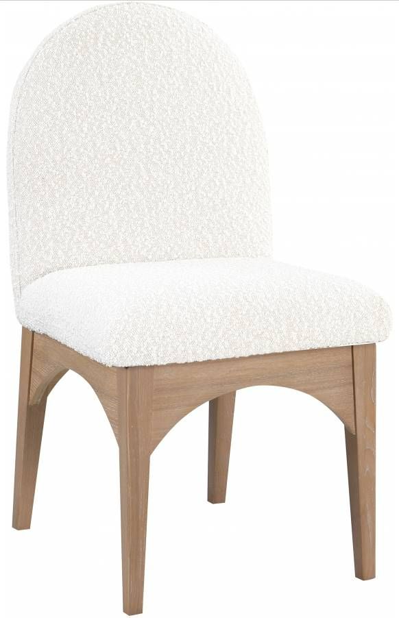 Meridian Furniture Waldorf Cream/Natural Boucle Upholstered Dining Chair-0