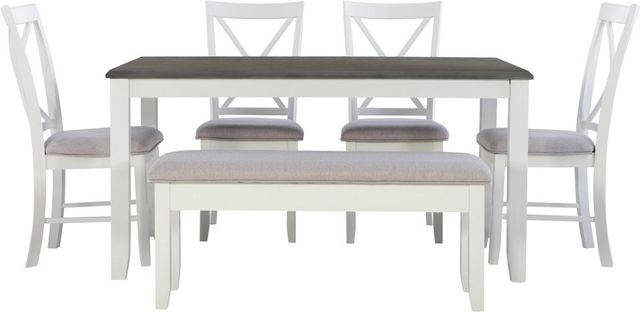 Powell® Jane 6-Piece Smokey White Dining Set-1