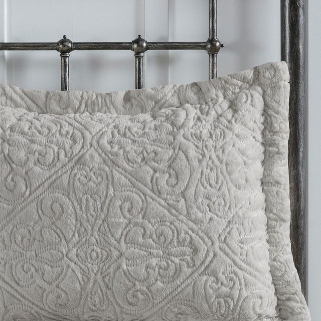 Olliix by Madison Park Bismarck Grey King Ultra Plush Comforter Mini Set-3