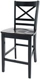 Jofran Inc. Asbury Park Autumn Brown/Black X-Back Counter Stool-3