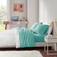 Olliix by Intelligent Design Aqua Queen Cotton Blend Jersey Knit All Season Sheet Set-4