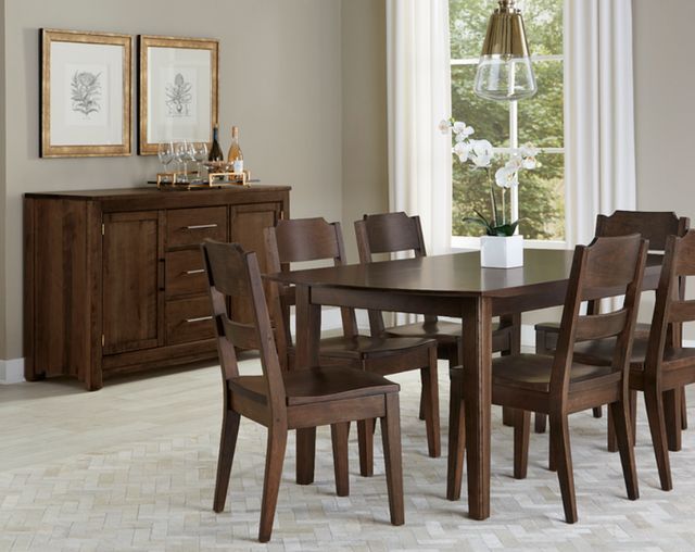 LM Co Home By Vaughan-Bassett Crafted Cherry by Ben & Erin Napier Dark Cherry 72" Surfboard Dining Table-1