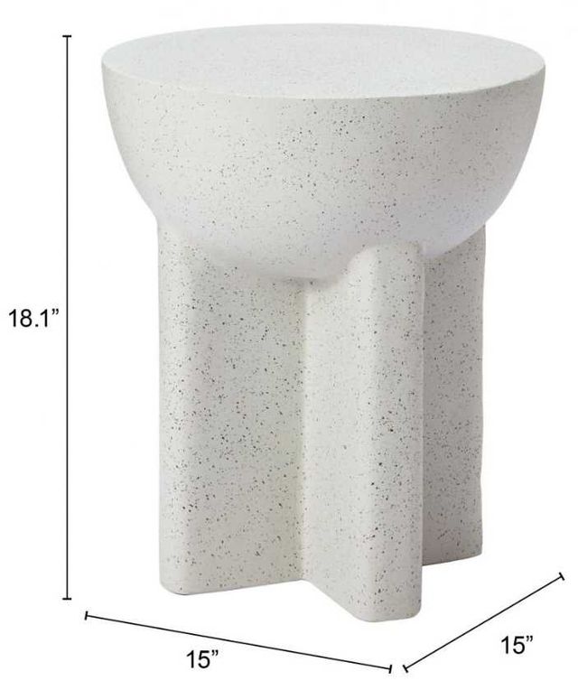 Zuo® Modern Molli White Side Table-3