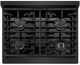 ZLINE Marino 30" Black Stainless Steel Pro Style Dual Fuel Range with Champagne Bronze Accents-4
