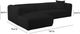 TOV Furniture Tarra 3-Piece Black Fluffy Oversized Left-Arm Facing Sectional and Chaise-2