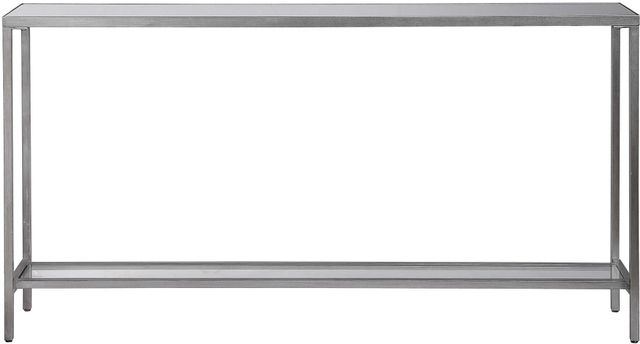 Uttermost® Hayley Glass Top Console Table with Antiqued Silver Frame-3
