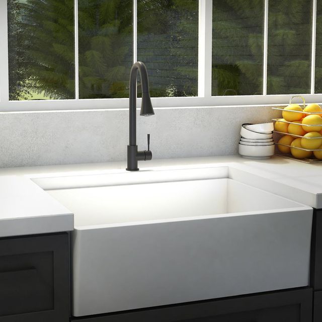 ZLINE Autograph Edition Matte Black Edison Pull Down Single Handle Kitchen Faucet-3