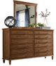 John Thomas Furniture® Farmhouse Chic Bourbon Dresser and Mirror-0