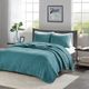 Olliix by Madison Park Teal King/California King Keaton Reversible Coverlet Set-5