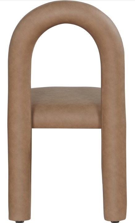 Meridian Furniture Amari Brown Vegan Leather Upholstered Dining Chair-3