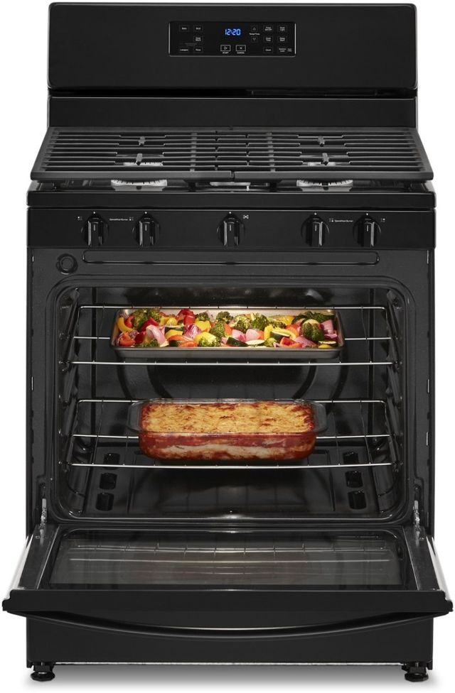 Whirlpool® 30" Black Freestanding Gas Range-3