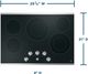GE® 30" Stainless Steel Built-In knob Control Electric Cooktop-2