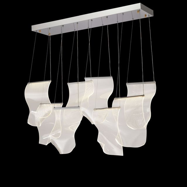 Michael Amini® Sheer Waves Chrome 8-Light LED Chandelier-4