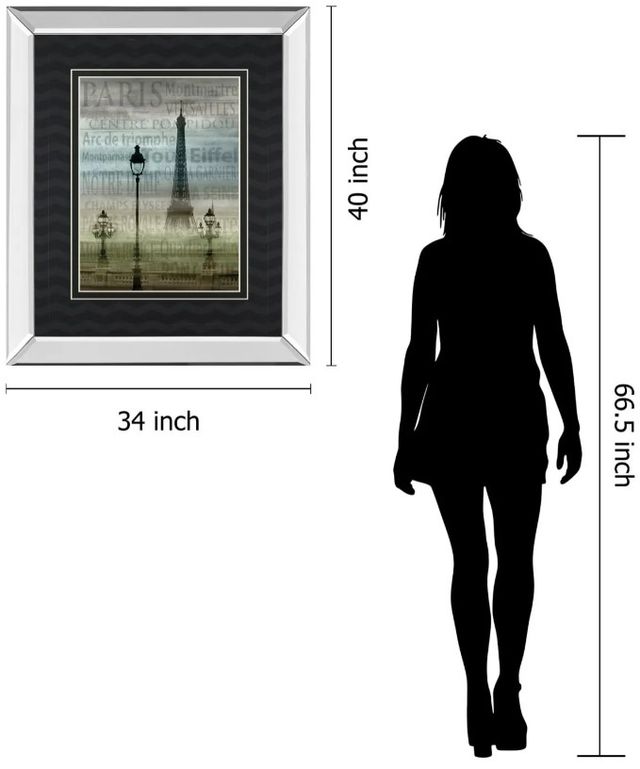 Classy Art Paris 1 by Allen Lanbert Mirror Framed Wall Art-2