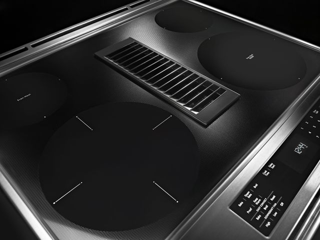 KitchenAid® 30" Stainless Steel Slide In Electric Downdraft Range-2
