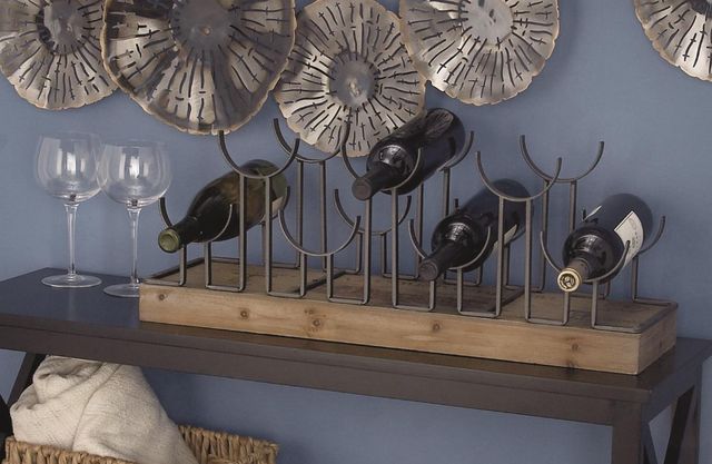 Deco Marche Brown 7-Bottle Wine Rack-3
