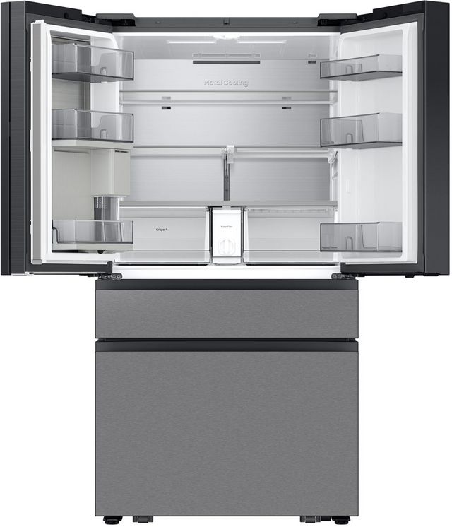 Samsung Bespoke 36 in. 22.5 Cu. Ft. Charcoal Glass and Stainless Steel Counter Depth French Door Refrigerator with AI Family Hub™+ &  AI Vision Inside™-1