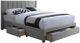 IFDC Gray King Platform Storage Bed-0