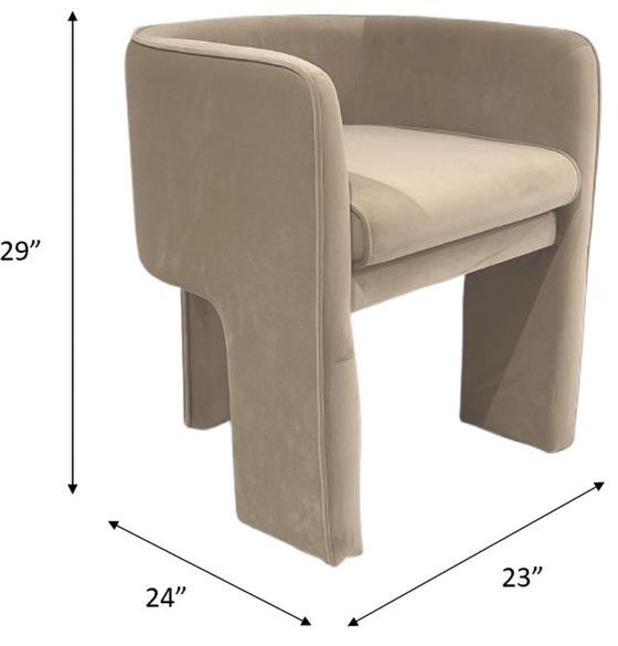 Nest Home Collections Stella Champagne Dining Chair-3