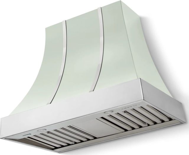 La Cornue CornuFé Cascade 36" Tapestry Mounted Range Hood with Polished Chrome Trim-0