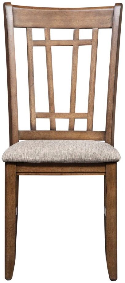 Liberty Furniture Santa Rosa II Antique Honey/Gray Lattice Back Side Chair-2