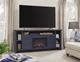 aspenhome® Eastport Malta Blue 84" Fireplace Console-1