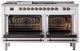 Ilve® Nostalgie II Series 60" White Pro Style Dual Fuel Range-2