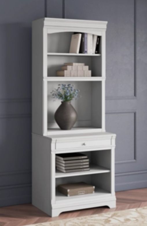Signature Design by Ashley® Kanwyn Distressed Whitewash Bookcase-2