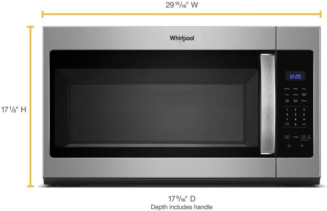 Whirlpool® 1.7 Cu. Ft. Fingerprint Resistant Stainless Steel Over the Range Microwave-5