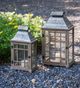 A & B Home  2-Piece Brown/Silver Urban Scape Lantern Set-5