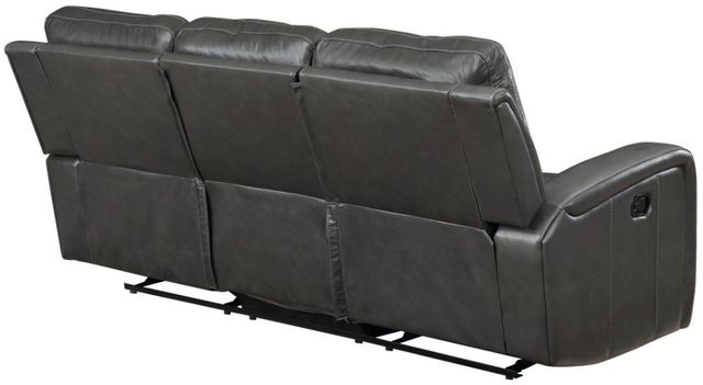 New Classic® Home Furnishings Linton Dark Gray Dual Manual Reclining Sofa-3