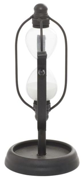 Deco Marche Black Hourglass Sand Timer-1
