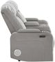 Global Furniture USA U8000 Corduroy Power Recliner Loveseat with Bluetooth Speaker-2