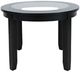 Jofran Inc. Urban Icon Glass Top Round Dining Table with Black Base-2