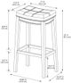 Linon Claridge Brown/Natural Bar Stool-2