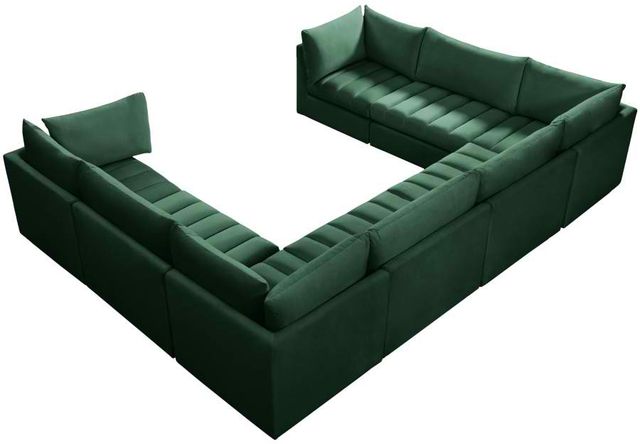 Meridian Furniture Jacob 8-Piece Green Velvet Modular Sectional Set-3