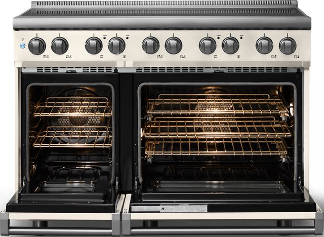 Viking® 5 Series 48" Pure White Pro Style Induction Range with Polished Chrome Trim-1