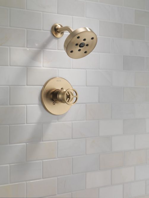 Delta Trinsic® H2Okinetic® Champagne Bronze Single Handle Shower Trim-3