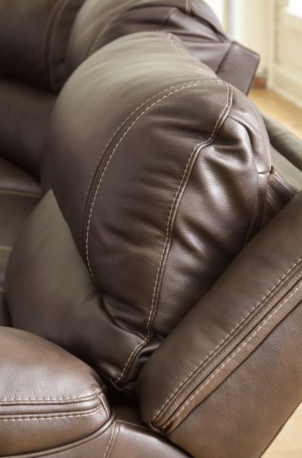 Signature Design by Ashley® Dunleith 5-Piece Chocolate Curved Power Reclining Sectional-3