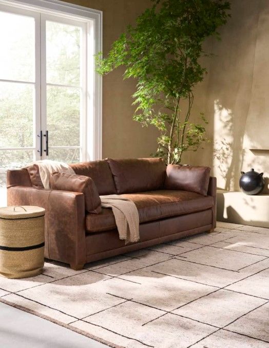 Rowe® Customizable Sylvie 88'' Leather Sofa-1
