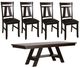 Liberty Furniture Lawson 5-Piece Dark Espresso/Light Espresso Dining Set-0