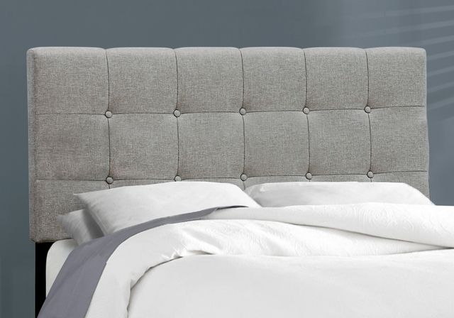 Monarch Specialties Inc. Grey Linen Full Bed-1