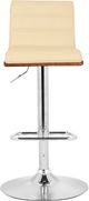 Armen Living Aubrey Cream/Chrome Adjustable Height Stool-3